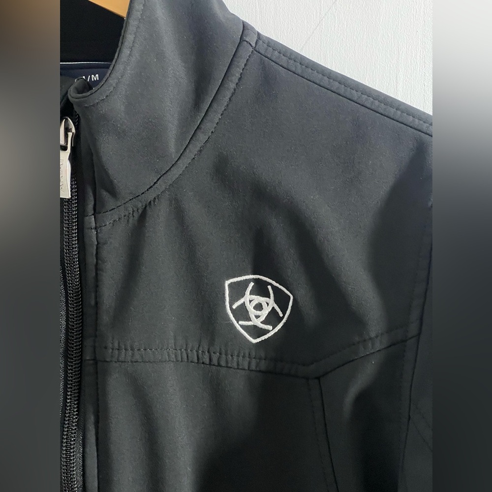 Ariat Softshell Jacket Black Full Zip Wind Water … - image 6